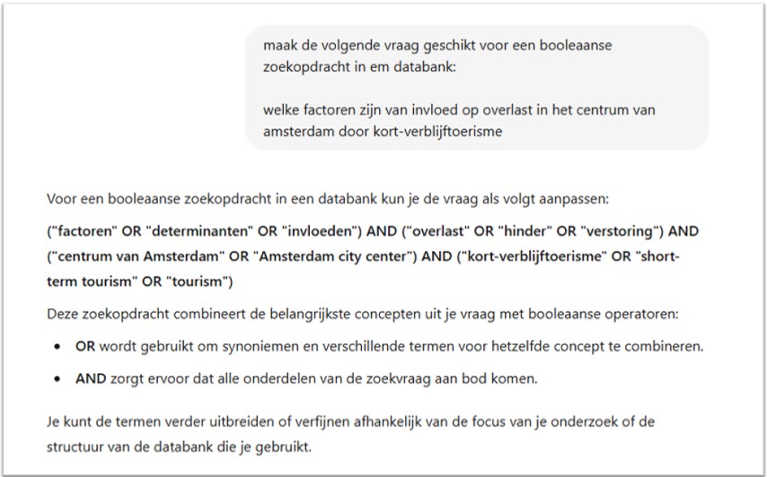 Geavanceerd zoeken formulier HvA bibliotheek